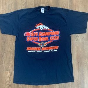 Vintage 1998 Denver Bronco AFC Champs Shirt SizeXL